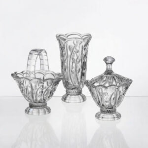Set Bomboniera Vaza si Cos Cristal Bohemia Oasis