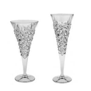 Set 12 Pahare Vin si Sampanie Cristal Bohemia Glacier