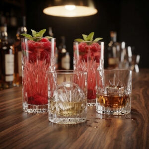 Set 12 Pahare Whisky si Apa din Cristal Bohemia Elise