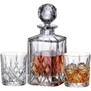 Set 2 Pahare Whisky cu Decantor Cristal Bohemia Brixton