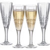 Set 4 Pahare Sampanie Cristal Bohemia Dover 180 ml